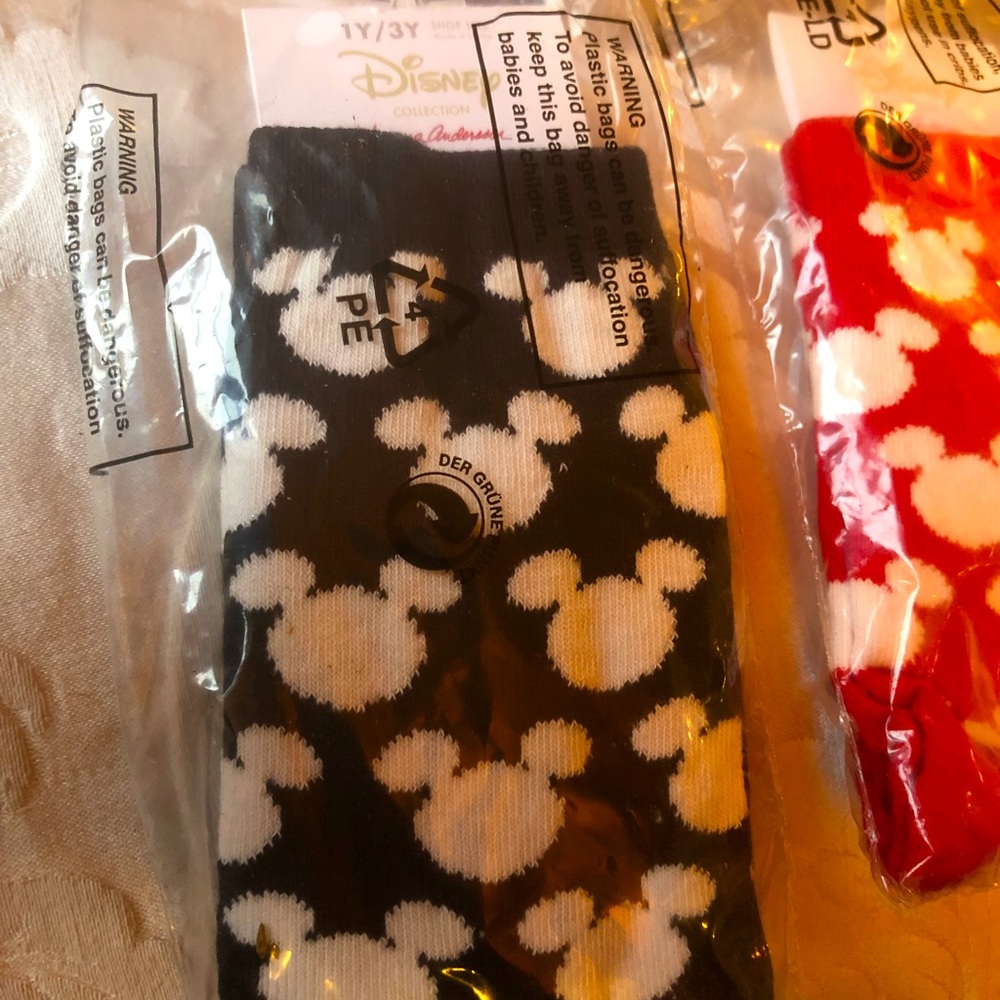 Two Pairs Hanna Andersson Disney Mickey Mouse Ankle Socks